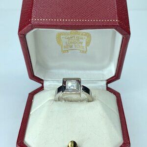 Chopard 18k White Gold Diamond "Happy Diamond" Ring JR9532